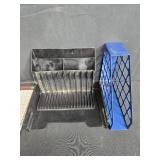 Office Supply Lot with Boston Paper Trimmer, Desk Organizer, Lamp, and Gift Wrap