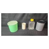 Kitchen Storage and Organization Lot with Plastic Containers and Trays