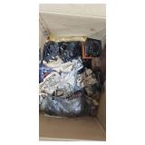 Vintage Electronics Lot Including Microphone, Speakers, Cables, and Components