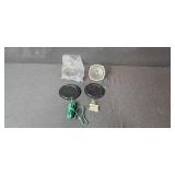 Vintage Electronics Lot Including Microphone, Speakers, Cables, and Components