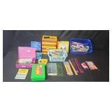 Large Lot of School Supplies and Office Tools with Bilsom Warrior Ear Muffs