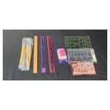 Large Lot of School Supplies and Office Tools with Bilsom Warrior Ear Muffs