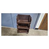 Set of Shaw Living Novelty Doormats and 3-Tier Brown Wicker Storage Rack