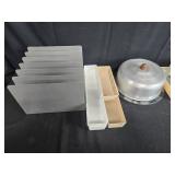 Assorted Kitchenware and Office Supplies Lot with Glassware, Organizers, and Accessories