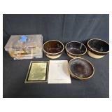 Vintage Mixing Bowls, Sewing Box with Supplies, 10 Commandments Plaque and Manual