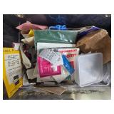 Vintage Mixing Bowls, Sewing Box with Supplies, 10 Commandments Plaque and Manual