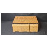 Large Collection of Jazz and Soul CDs in Oak Storage Drawers