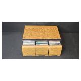 Large Collection of Jazz and Soul CDs in Oak Storage Drawers