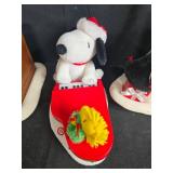 Holiday Figurine and Plush Collection with Musical Snoopy, Snowmen, and Penguins