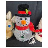 Holiday Figurine and Plush Collection with Musical Snoopy, Snowmen, and Penguins