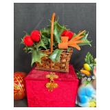 Vintage Holiday and Seasonal Decor Collection with Textiles and Lights