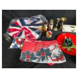 Vintage Holiday and Seasonal Decor Collection with Textiles and Lights