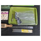 ? Mixed Hand Tools, Art Supplies, Storage Boxes and Cat Poster Lot
