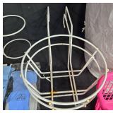 Mixed Garden Tools and Accessories Lot with Gloves, Baskets, Watering Can, and Plant Holders