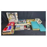Office Supplies and Organizational Lot with Books, Magazine File, Mouse, Clips and More - content quantities unverified