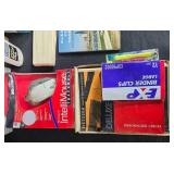 Office Supplies and Organizational Lot with Books, Magazine File, Mouse, Clips and More - content quantities unverified