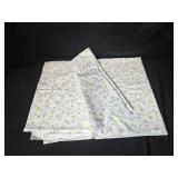 Anthropologie Faux Fur Throw Blanket and Floral Full SZ Sheet Set