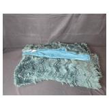 Anthropologie Faux Fur Throw Blanket and Floral Full SZ Sheet Set