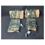 Holiday Ornament Collection with Vintage Wood Animal Puzzle, Chopsticks, and Christmas String Lights