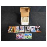 Collection of Baseball Trading Cards in Storage Box
