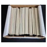 Collection of Baseball Trading Cards in Storage Box