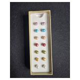 Jewelry Lot with Anne Klein Scarf Tube, Colorful Stud Earrings, Orange "Squishy" Ring