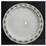 Porsgrund Hearts and Pines Norway Porcelain Serving Platter with Red Heart Holiday Border w Original Used Box