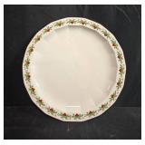 Porsgrund Hearts and Pines Norway Porcelain Serving Platter with Red Heart Holiday Border w Original Used Box