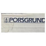 Porsgrund Hearts and Pines Norway Porcelain Serving Platter with Red Heart Holiday Border w Original Used Box