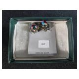 Sterling Silver 925 Clip-On Earrings and Black Cord Necklace Jewelry Lot