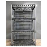 Plano 4-Tier Plastic Storage Shelf Unit 56in H x 34in W x 14in D