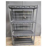 Plano 4-Tier Heavy Duty Plastic Shelving Unit 56x34x14 Inches