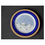 Collection of Decorative Plates, Coalport Bone China, Otagiri Salt and Pepper, and Caughley Mask-Head Jug