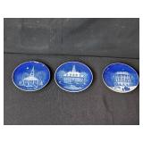 Collection of Decorative Plates, Coalport Bone China, Otagiri Salt and Pepper, and Caughley Mask-Head Jug