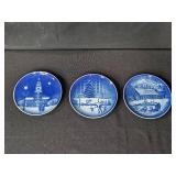 Collection of Decorative Plates, Coalport Bone China, Otagiri Salt and Pepper, and Caughley Mask-Head Jug