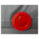 Holiday Partyware Lot with White Plastic Tubs, Blue Storage Basket, Plates, Napkins, and Cinnamon Candle