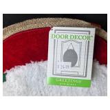 Holiday Decor and Party Supplies Lot with Stockings, Ornaments, Napkins, and Tablecovers