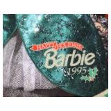 Set of Collectible Barbie Plates and Figurines Including Christmas Around the World, Snowbabies, and Dreamscicles