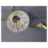 Collection of 4 Glass Tumblers, Brass Wall Sconce with Shade, Grouse Ashtray, and Tape Measure