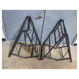 Pair of Black Metal Folding Bed Frames 74x75x40