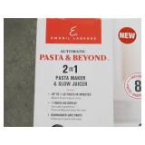 NEW EMERIL LAGASSE Pasta & Beyond, Automatic Pasta and Noodle Maker with Slow Juicer - 8 Pasta Shaping Discs Black