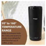 NEW Muggo 12 oz Self-Heating Coffee Mug, Black Portable with Leak-Proof Lid & 3-Hour Battery Life
