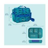 NEW Bentgo 2-Piece Kids Snap & Go Lunch Set: Leak-Proof Lunch Box & Deluxe Insulated Lunch Bag - Shark