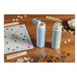 NEW Ello Pop & Fill 22oz. Stainless Steel Water Bottle with Leak Proof Locking Lid, 2-Pack Pistachio/Blue Dream