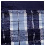 NEW Berkshire Ultra Plush Heated Oversized Throw, Assorted Colors (60" X 70") - Plaid Navy