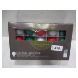Vickerman 15 Satin Red-White-Green G50 Light on Green Wire, 10