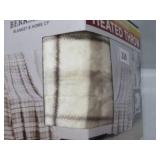 NEW Berkshire Ultra Plush Heated Oversized Throw (60" X 70") - Natural Plaid