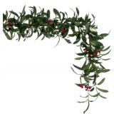 NEW Vickerman 72" Red Berry and Mistletoe Garland