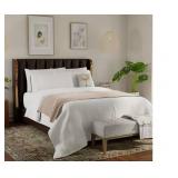NEW Color Sense 1200 Thread Count Cotton Blend 6 Piece Sheet Set - Queen White