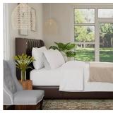 NEW Color Sense 1200 Thread Count Cotton Blend 6 Piece Sheet Set - Queen White